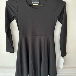 Un Deux Trois Black Long Sleeve Dress, NWT